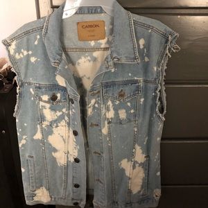 denim vest Xl. / size 11 leather half boot